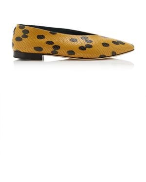 Jimmy Choo Emiko Snake-effect Leather Ballet Flats - Multicolor