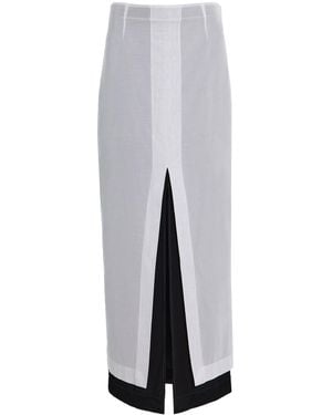 The Row Ismara Layered Cotton Maxi Skirt - White