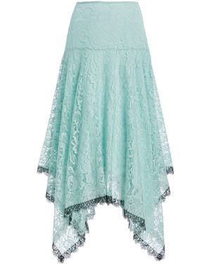Rodarte Cotton Lace Asymmetric Skirt - Blue