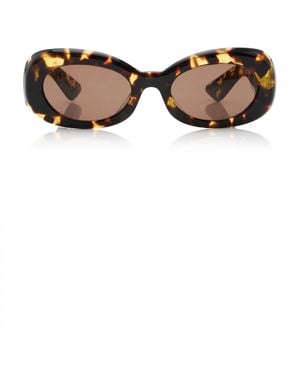 KHAITE X Oliver Peoples 1992C Oval-Frame Acetate Sunglasses - Brown