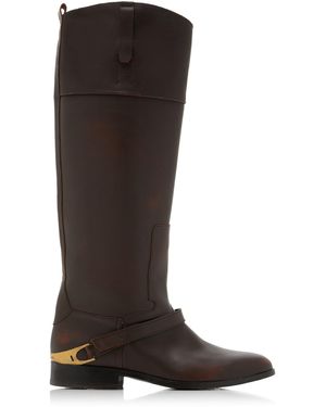 Golden Goose Charlie Logo-Engraved Boots in Black | Lyst