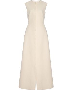 Delpozo Exclusive Architectural Cotton Dress - Natural
