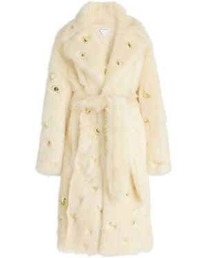 Bottega Veneta Embellished Shearling Coat - Natural