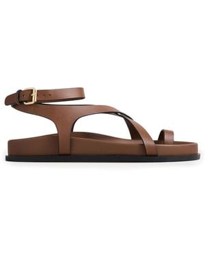 A.Emery Jalen Slim Leather Sandals - Brown