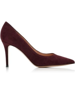 Gianvito Rossi Gianvito Suede Court Shoes - Purple