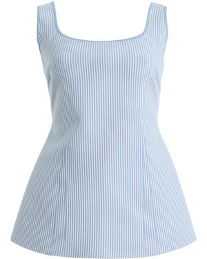 High Sport Exclusive Inna Seersucker Top - Blue