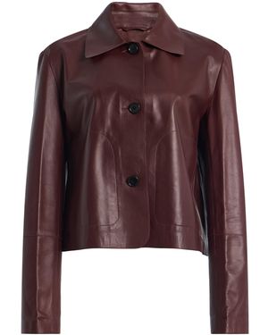 Arma Emy Leather Jacket - Red