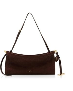 Alaïa Le Click E/W Medium Nubuck Bag - White