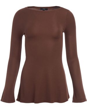 The Park Evelyn Jersey Top - Brown