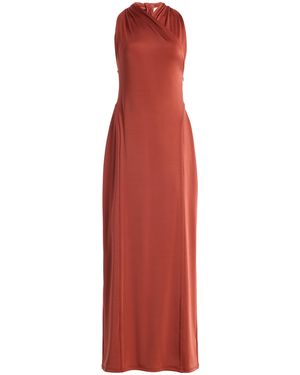 Another Tomorrow Gathered Halter Dress