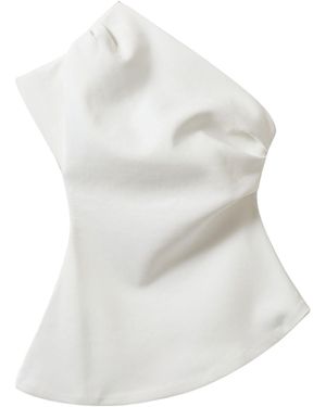 THE GARMENT Glam Cotton-Blend Asymmetric Tee - White