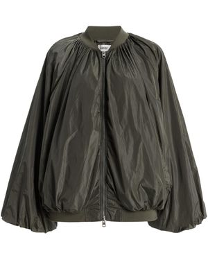 Agolde Raffi Nylon Bomber Jacket - Green