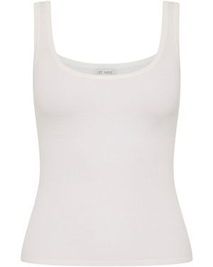 St. Agni Superfine Merino Wool Tank - White