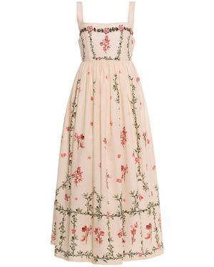 Agua Bendita Barbara Cauca Midi Dress - Natural
