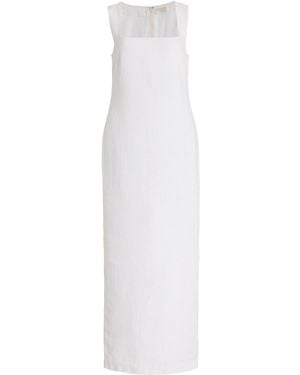 Posse Alice Linen Maxi Dress - White