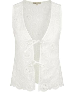 Onia Tie Front Tank - White
