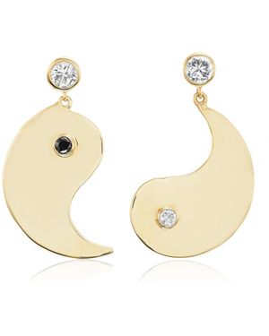 Gazza Ladra Yin And Yang 10K Multi-Stone Earrings - Metallic