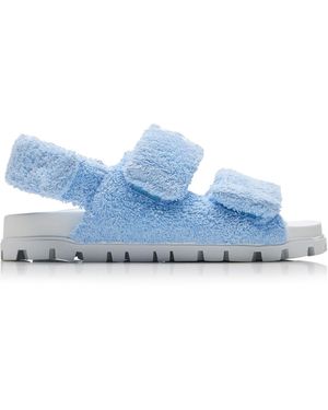Miu Miu Lifestyle Terry Sandals - Blue