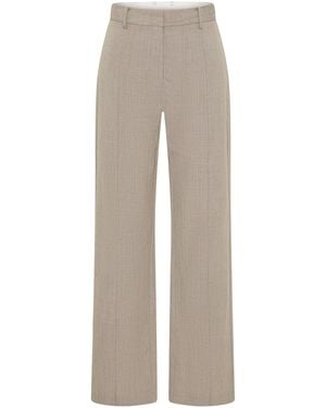 St. Agni Classic Pintuck Straight-Leg Trousers - Natural