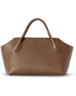 The Row Terrasse Bauletto Leather Bag - Brown