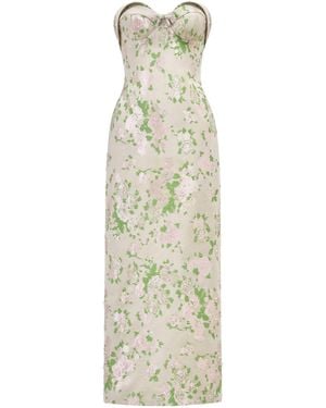 Montsand Silk-Blend Corset Midi Dress - White