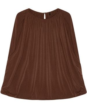 Birrot Lay1 Gathered Top - Brown