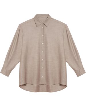 ORIANE 1986 The Wool-Blend Button-Down Shirt - Natural