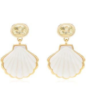 Lizzie Fortunato Luna Shell Earrings - White