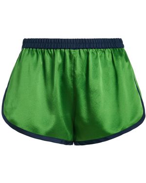 Franchise Fanny Silk Mini Shorts - Green