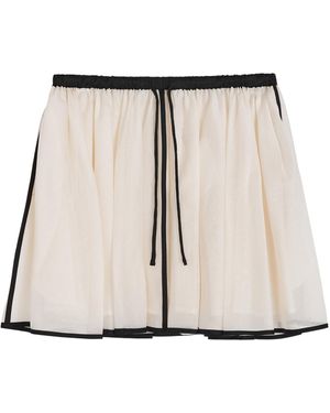 By Malene Birger Rapheo Cotton-Silk Mini Skort - Natural
