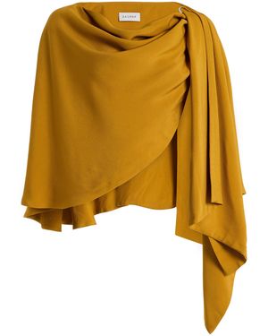 House of Dagmar Cape Draped Top - Yellow