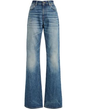 Haikure Flora Rigid High-Rise Flared Jeans - Blue
