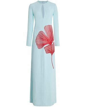Costarellos Adeline Floral-Print Maxi Dress - Blue