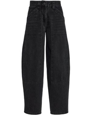 Co. Denim Patch Pocket Trousers - Black