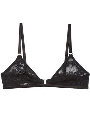 Fleur du Mal Le Stretch Triangle Bra - Black
