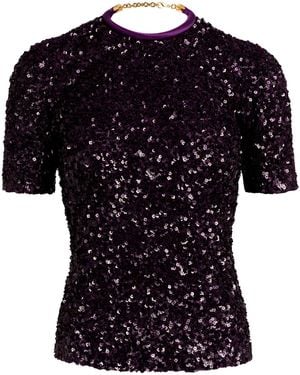 Silvia Tcherassi Napoles Sequined Top - Black