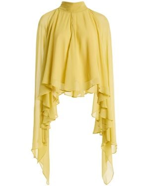 De La Vali Mia Chiffon Top - Yellow