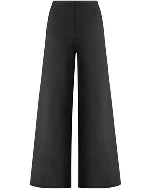 ELCE Exclusive Lyla Cotton Wide-leg Trousers - Black