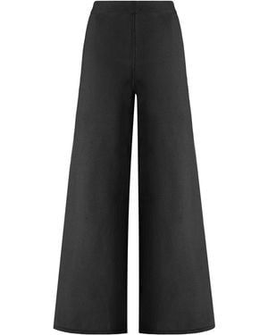 ELCE Exclusive Lyla Cotton Wide-leg Pants - Black