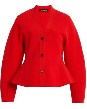 Ashlyn Henry Long Cardigan - Red