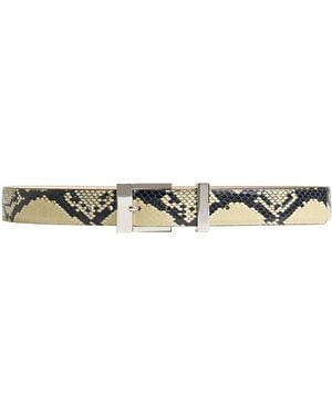 KHAITE Manhattan Python-Effect Leather Belt - Multicolour