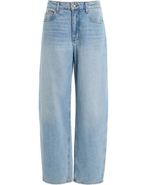 OSSOU Rider Rigid Low-Rise Bowed-Leg Jeans - Blue