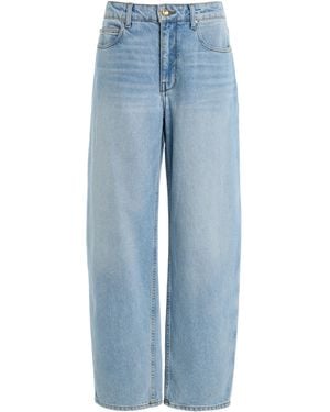 OSSOU Rider Rigid Low-Rise Bowed-Leg Jeans - Blue