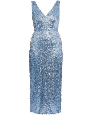 Erdem Sequin-Embellished Midi Dress - Blue