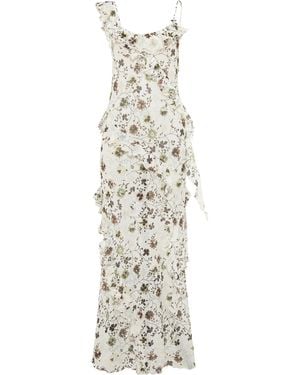 Siedres Muns Ruffle-detailed Georgette Maxi Dress - White