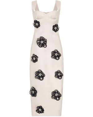 Harbison Exclusive Flora Hera Midi Dress - White