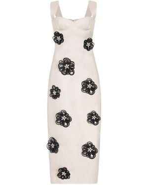 Harbison Exclusive Flora Hera Midi Dress - White
