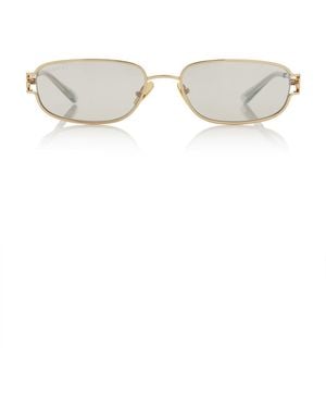 Gucci Square-Frame Metal Sunglasses - Metallic