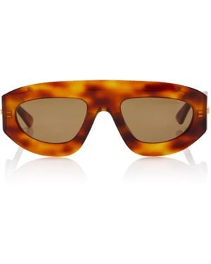 Bottega Veneta Aviator-Frame Acetate Sunglasses - Orange
