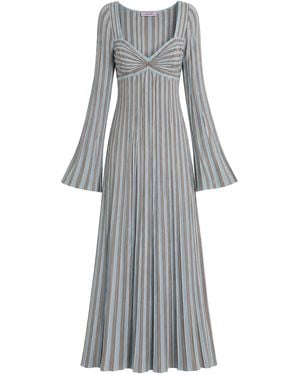 MACCAPANI Terry Lurex Knit Maxi Dress - Grey